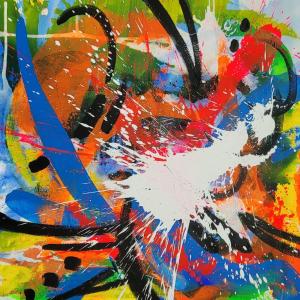 1-BORN-TO-BE-WILD-Mischtechnik-auf-Leinwand-100-x-100-cm