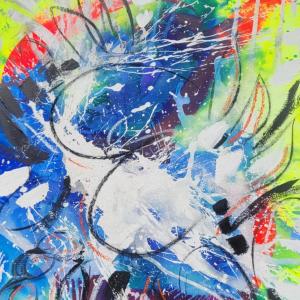 6-FEMALE-EXPLOSION-Mischtechnik-auf-Leinwand-100-x-80-cm