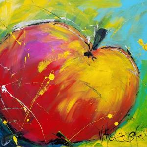AN APPLE A DAY - Acryl  auf Leinwand 80 x 100 cm (32 x 40 in)