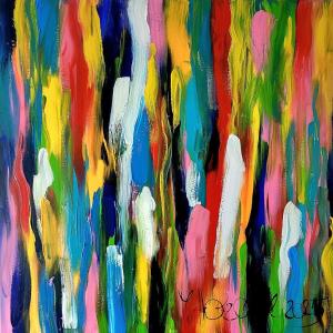 CATCH ME IF YOU CAM #1 - Acryl auf Leinwand 100 x 100 cm (40 x 40 in)