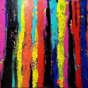 ON THE ROAD - Acryl auf Leinwand 100 x 120 cm (40 x 48 in)