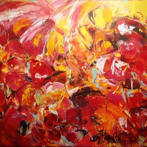 RED POWER - Acryl auf Leinwand 100 x 120 cm (40 x 48 in)