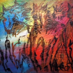 HORSE POWER - Mischtechnik auf Leinwand 110 x 150 cm ( 44 x 60 in)