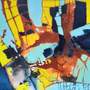 JOUNG BOYS DREAMS - Acryl auf Leinwand  100 x 100 cm (40 x 40 in)