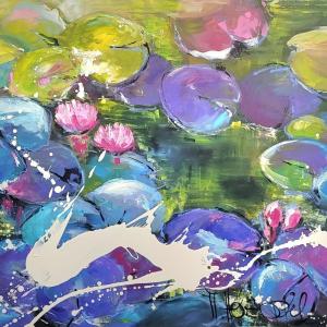 LIBELLENFLIRT -  Acryl auf Leinwand 100 x 120 cm (40 x 48 in)