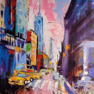 DOWNTOWN -  Acryl auf Leinwand 100 x 80 cm (40 x 32 in)