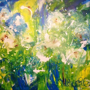 PUSTE PUSTE BLUME - Acryl auf Leinwand 100 x 120 cm (40 x 48 in)