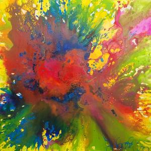 GOOD VIBRATIONS  - Acryl auf Leinwand 100 x 100 cm (40 x 40 in)