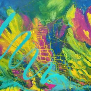 TROPICAL FEELINGS - Acryl auf Leinwand 80 x 120 cm (32 x 48 in)