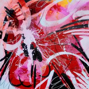 FLASHDANCE #1 - Acryl-Mischtechnik auf Leinwand 100 x 100 cm (40 x 40 in)