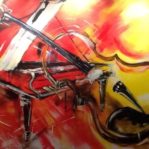 NACHHALL DER KRONE (SYMPHONY OF PERSISTENCY / ROCK ME AMADEUS) - Acryl auf Leinwand 200 x 300 cm (79 x 119 in)